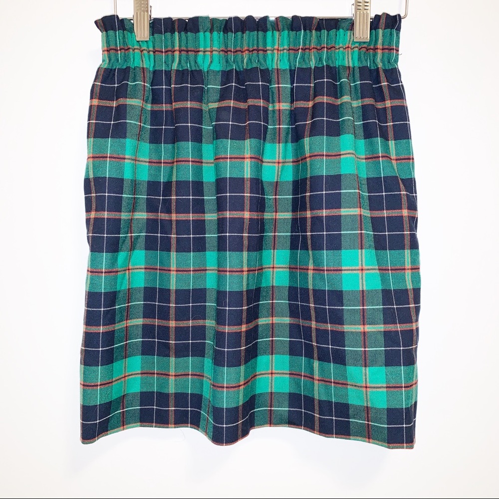 J.Crew Factory City Mini Tartan Paperbag Skirt-0